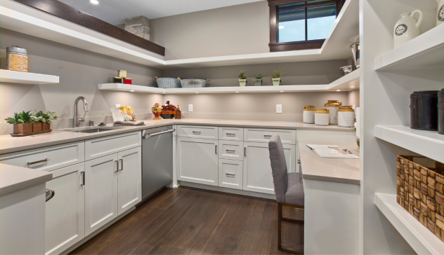 Kitchen with Open Shelves